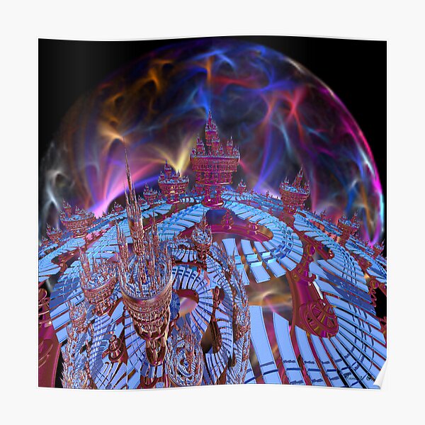 City in Pink Poster