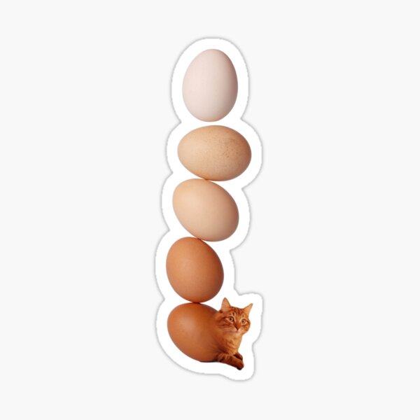 Egg Cat Sticker