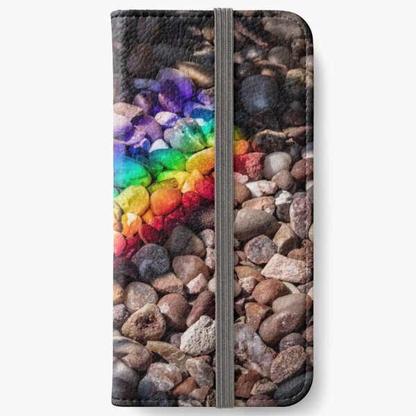Rainbow Pebbles iPhone Wallet