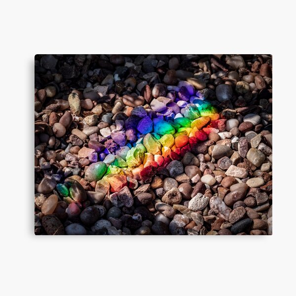 Rainbow Pebbles Canvas Print