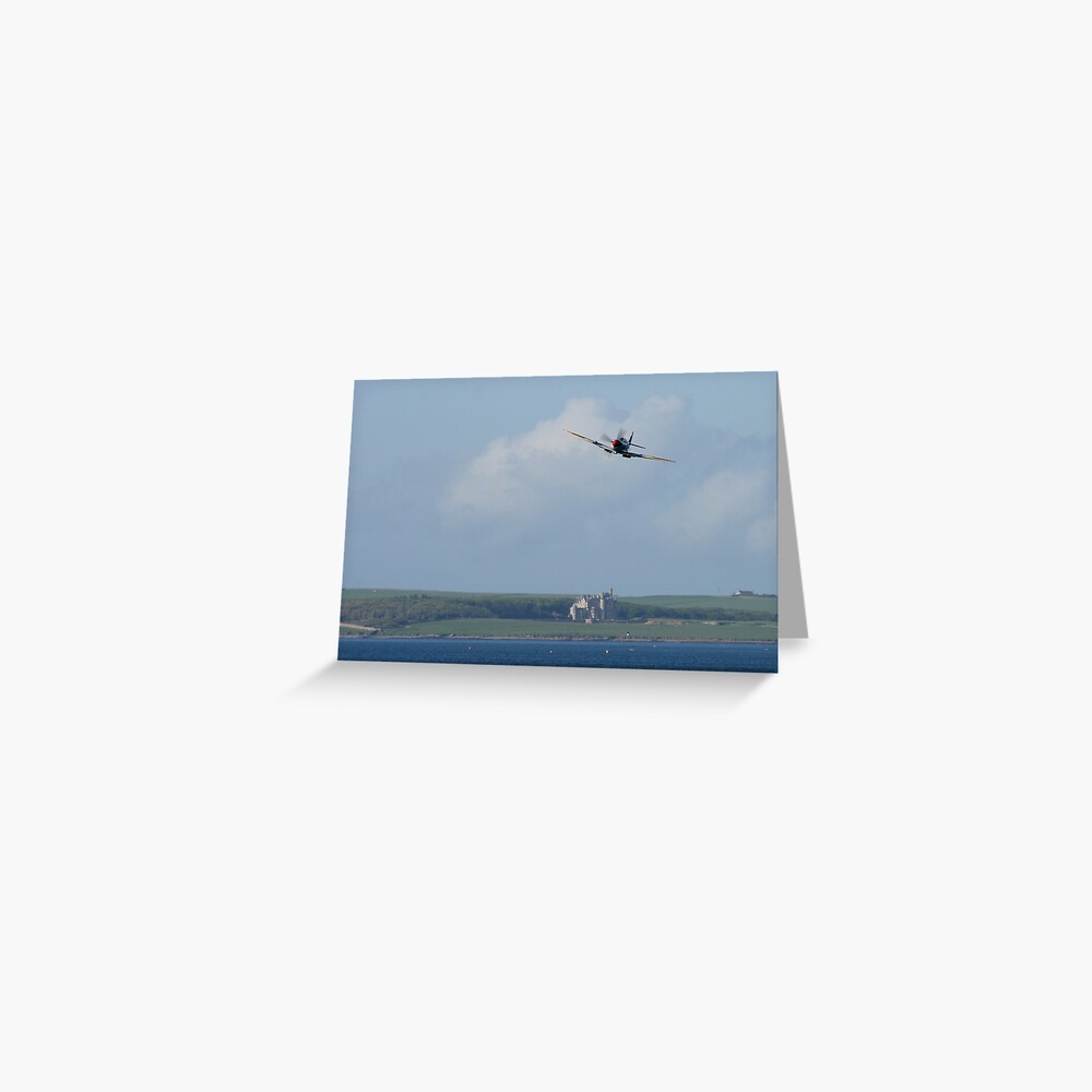 Spitfire over Balfour Greeting Card