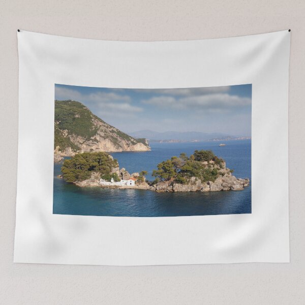 Item preview, Greek orthodox church on island Panagias Parga in summer designed and sold by goceris.