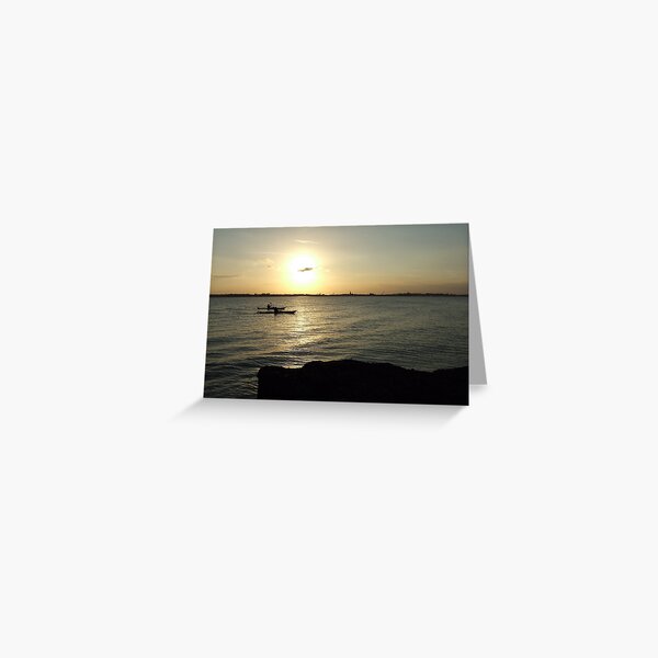Canoes at Sunset Greeting Card