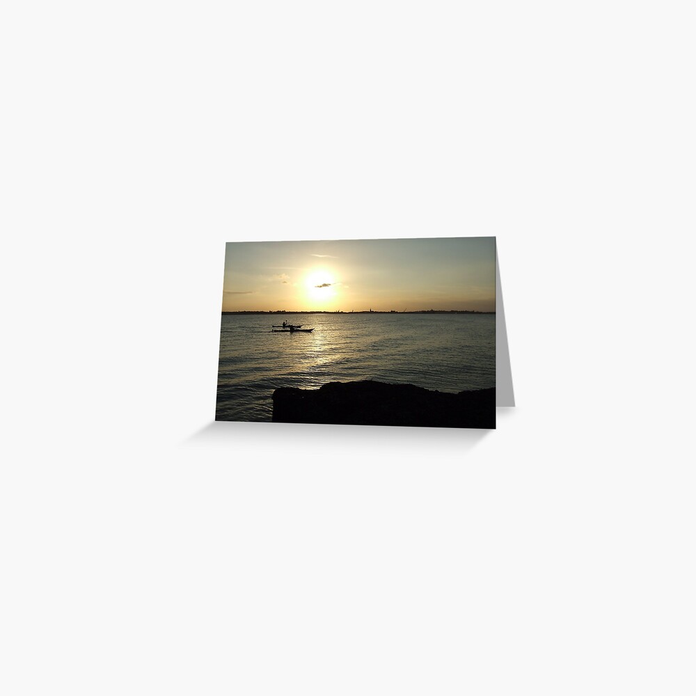Canoes at Sunset Greeting Card