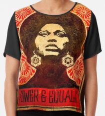Angela Davis poster 1971 Chiffon Top