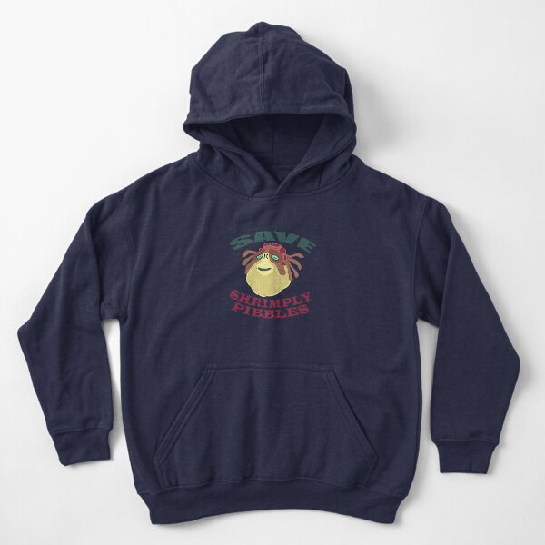 Save Shrimply Pibbles Kids Pullover Hoodie