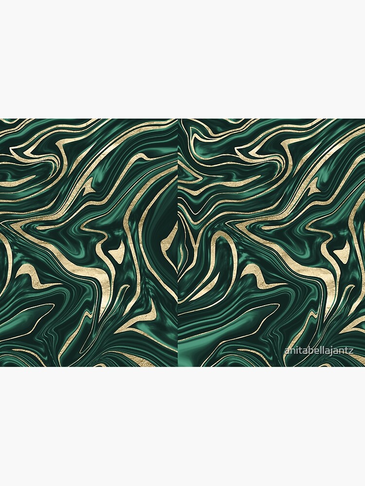 Emerald Green Black Gold Marble #1 #decor #art Photograph by