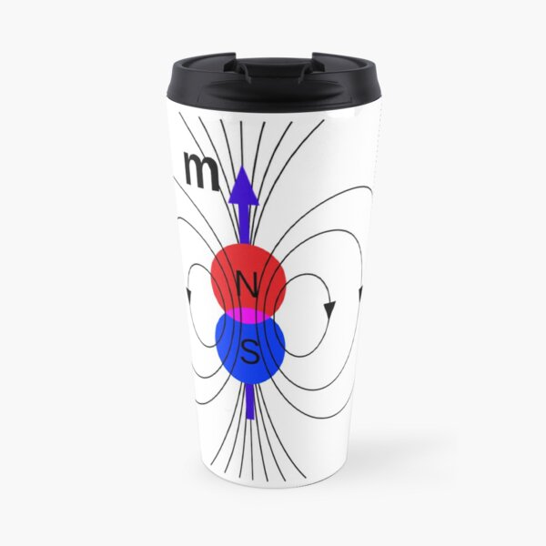 A #magnetic #dipole is the limit of either a closed loop of #electric #current or a pair of poles as the dimensions of the source are reduced to zero while keeping the magnetic moment constant Travel Mug