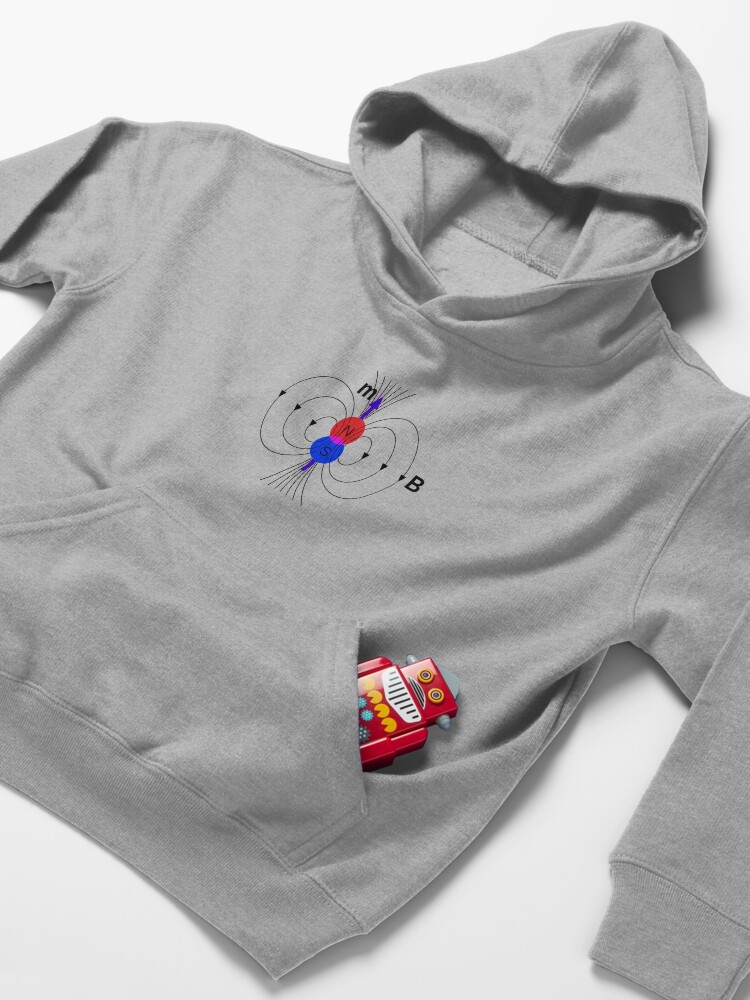 Alternate view of A #magnetic #dipole is the limit of either a closed loop of #electric #current or a pair of poles as the dimensions of the source are reduced to zero while keeping the magnetic moment constant Kids Pullover Hoodie