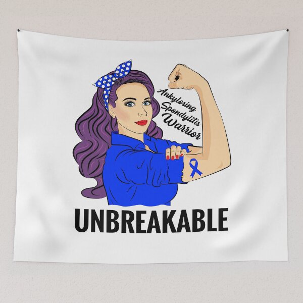 Item preview, Ankylosing Spondylitis Warrior Unbreakable Awareness designed and sold by ZNOVANNA.