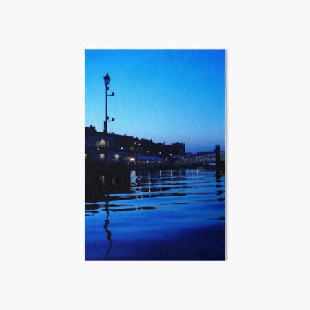 Plymouth Barbican Nightfall Art Board Print