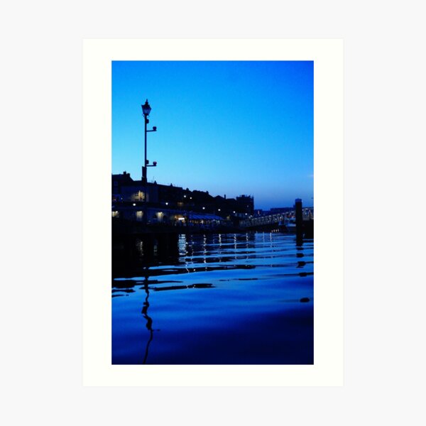 Plymouth Barbican Nightfall Art Print