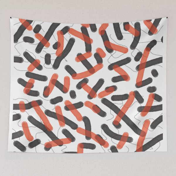 Item preview, Abstract brush pattern - Black, white and Red designed and sold by Studio Grafiikka.