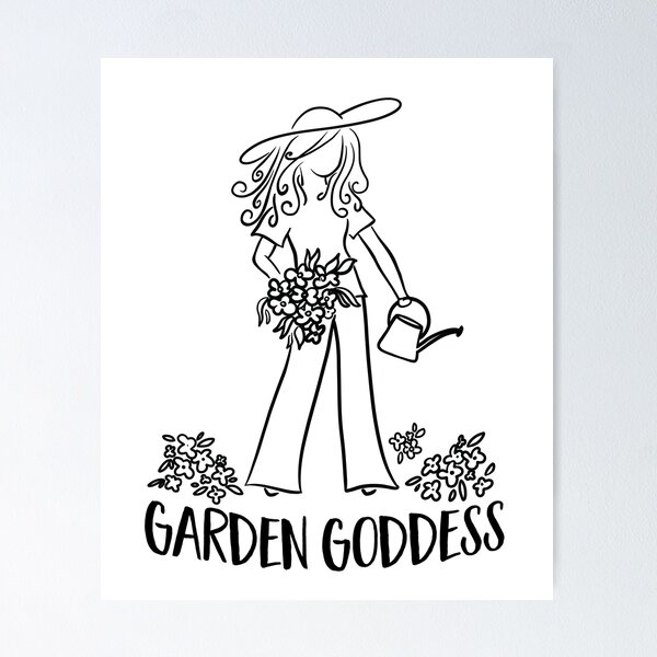 Item preview, Garden Goddess Female Gardener Gardening Gift designed and sold by picadillyprints.