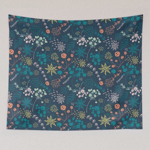 Item preview, Patrón floral de primavera II designed and sold by purplesparrow.