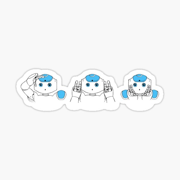 Robots See Hear Speak no Evil Sticker