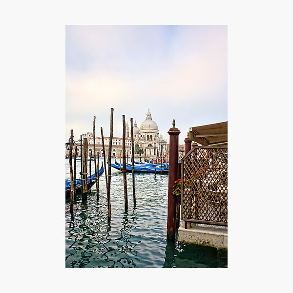 The Basilica di Santa Maria della Salute from Harry''s Bar Photographic Print