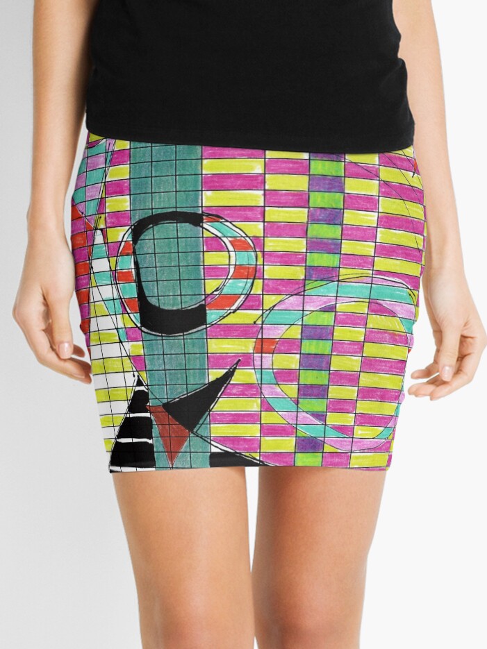 Thumbnail 1 of 4, Mini Skirt, Spreadsheet Tango designed and sold by summerart.