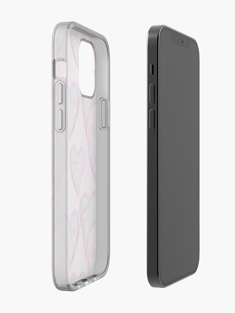 Alternate view of Candy rainbow hearts pattern iPhone Case & Cover