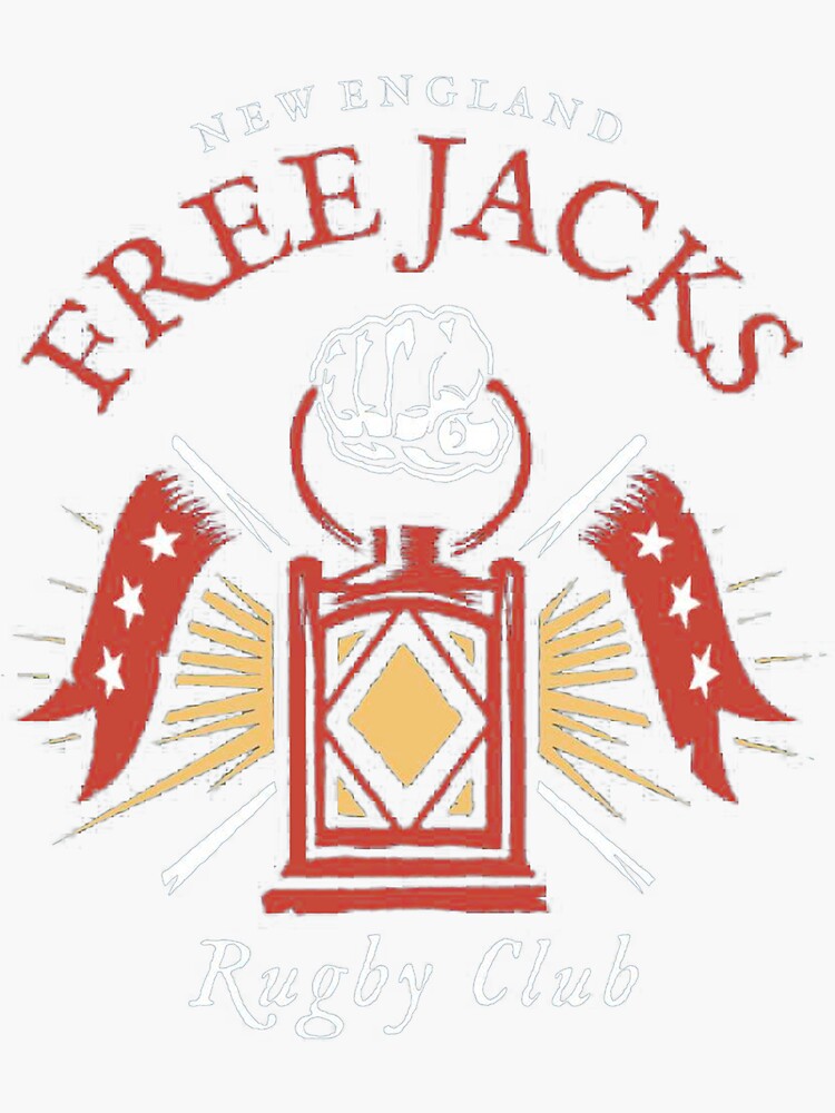  new england free jacks rugby sticker for sale by cocreations redbubble