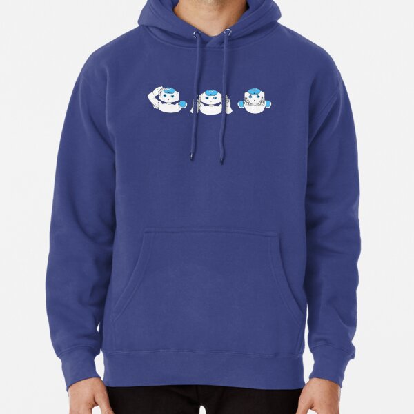 Robots See Hear Speak no Evil Pullover Hoodie
