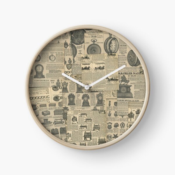 Periodico antiguo Reloj