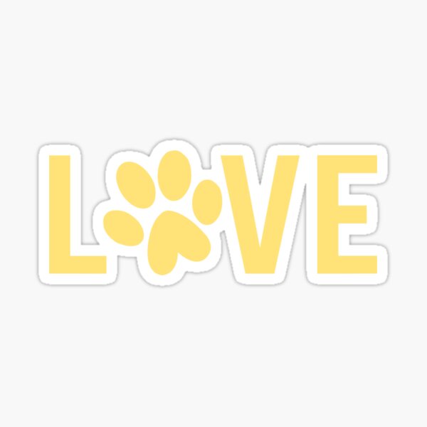 Item preview, Paw print love - yellow designed and sold by swaygirls.