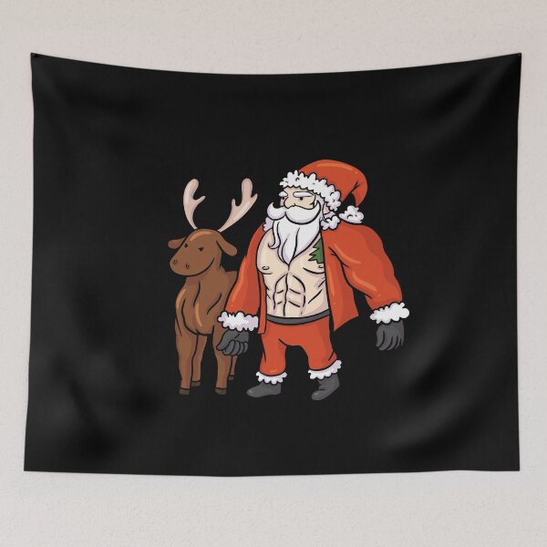 Item preview, Santa Bodybuilder Reindeer  designed and sold by Whynot123.