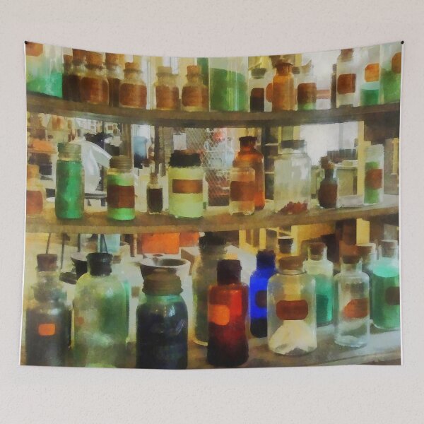 Item preview, Bottles of Chemicals Green and Brown designed and sold by Susan Savad.