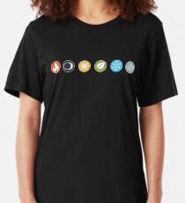 Gloomhaven Element Symbols Board Game Graphic - Tabletop Gaming Slim Fit T-Shirt