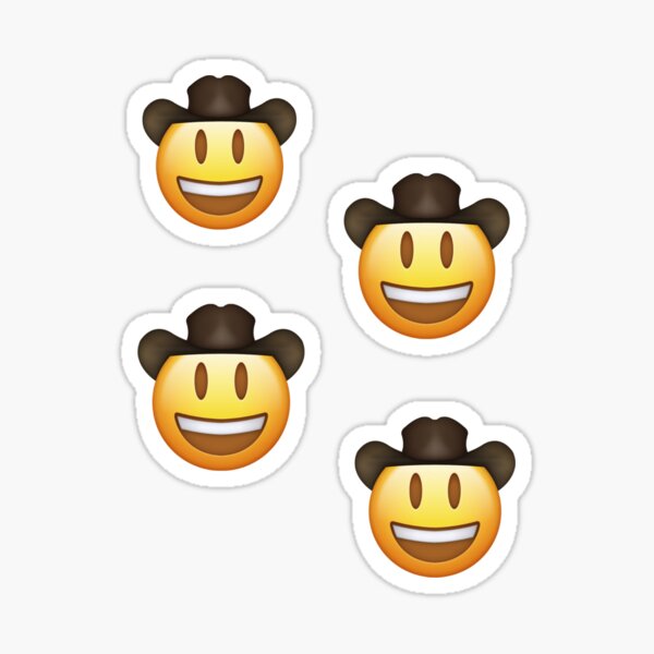 Cowboy Emoji Stickers Redbubble - crying laughing emoji roblox decal