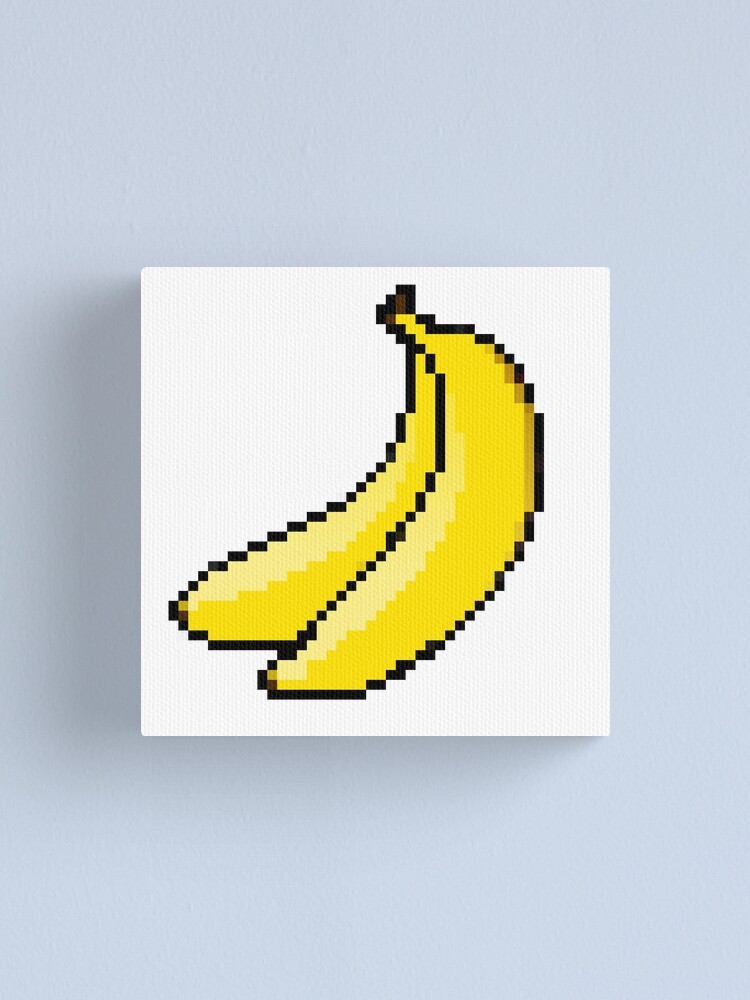 Bananen Pixel Kunst Leinwanddruck Von Maiamakesedits Redbubble