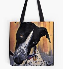 Diamond Dog - Black and White Cow Greyhound Tote Bag