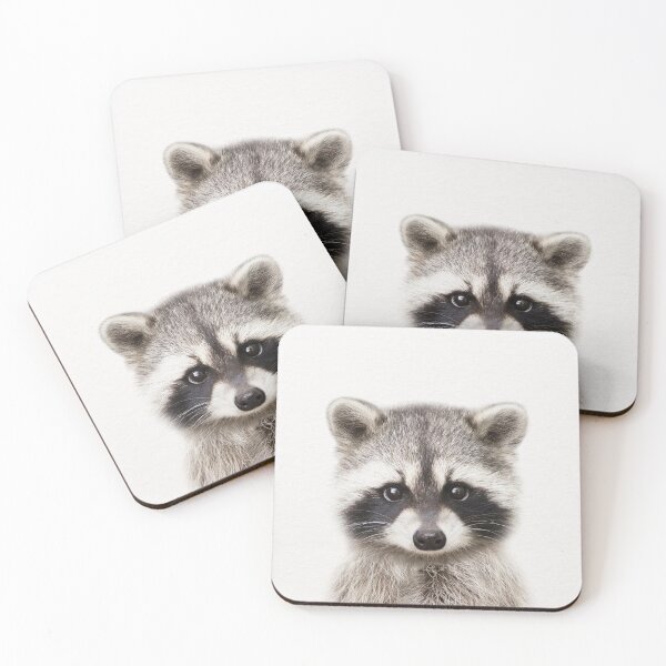 Item preview, Baby Raccoon, Baby Animals Art Print by Synplus designed and sold by synplus.