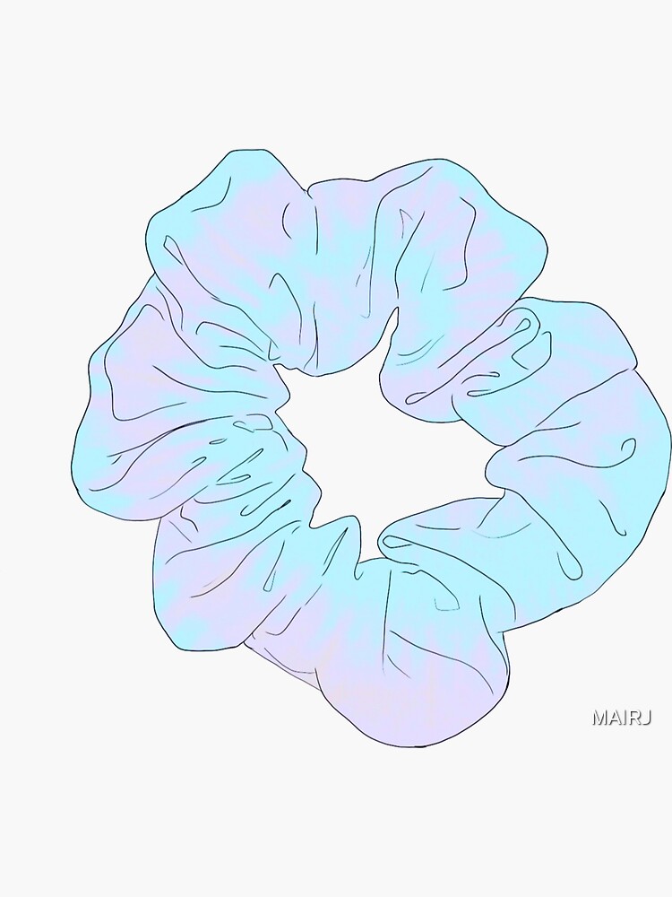 Blue Scrunchie Sticker For Sale By Mairj Redbubble