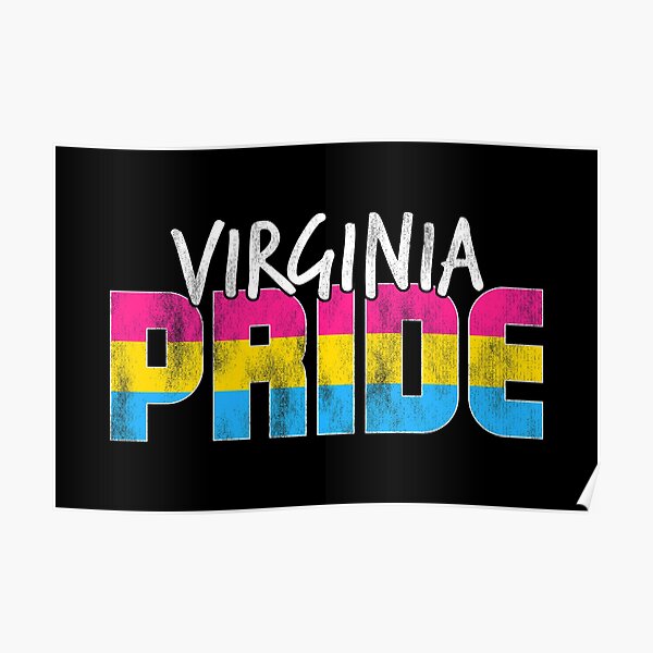 "Virginia Pride Pansexual Flag" Poster for Sale by valador Redbubble