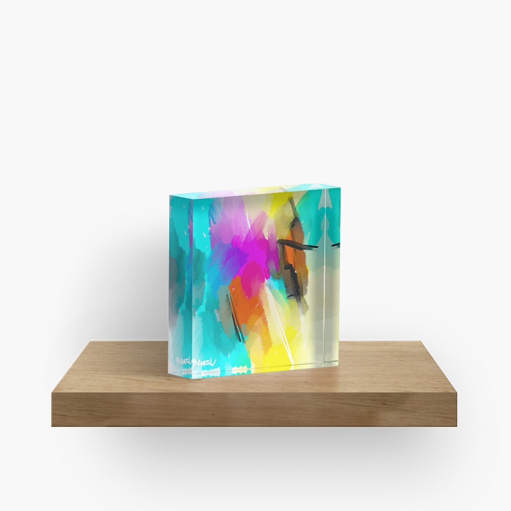 Summer abstract 1 Acrylic Block