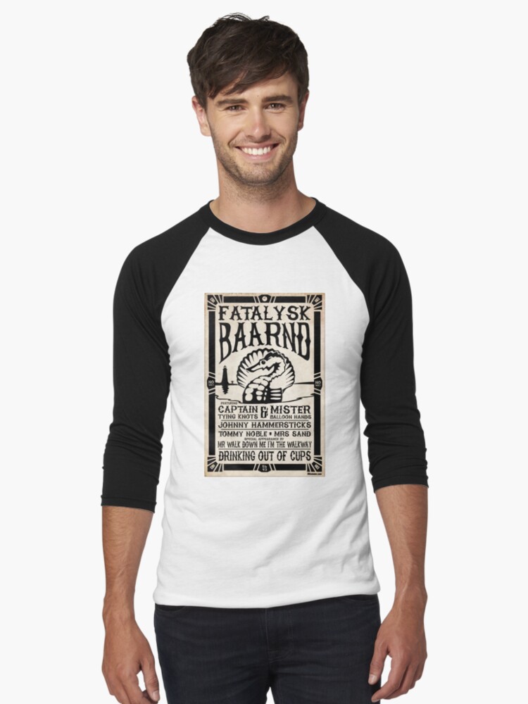 Thumbnail 1 of 3, Baseball ¾ Sleeve T-Shirt, Drinking out of Cups Tribute designed and sold by mark5four0.