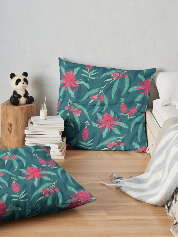 Alternate view of Australian Flora Floor Pillow