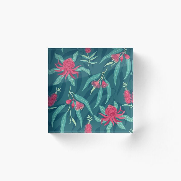 Australian Flora Acrylic Block
