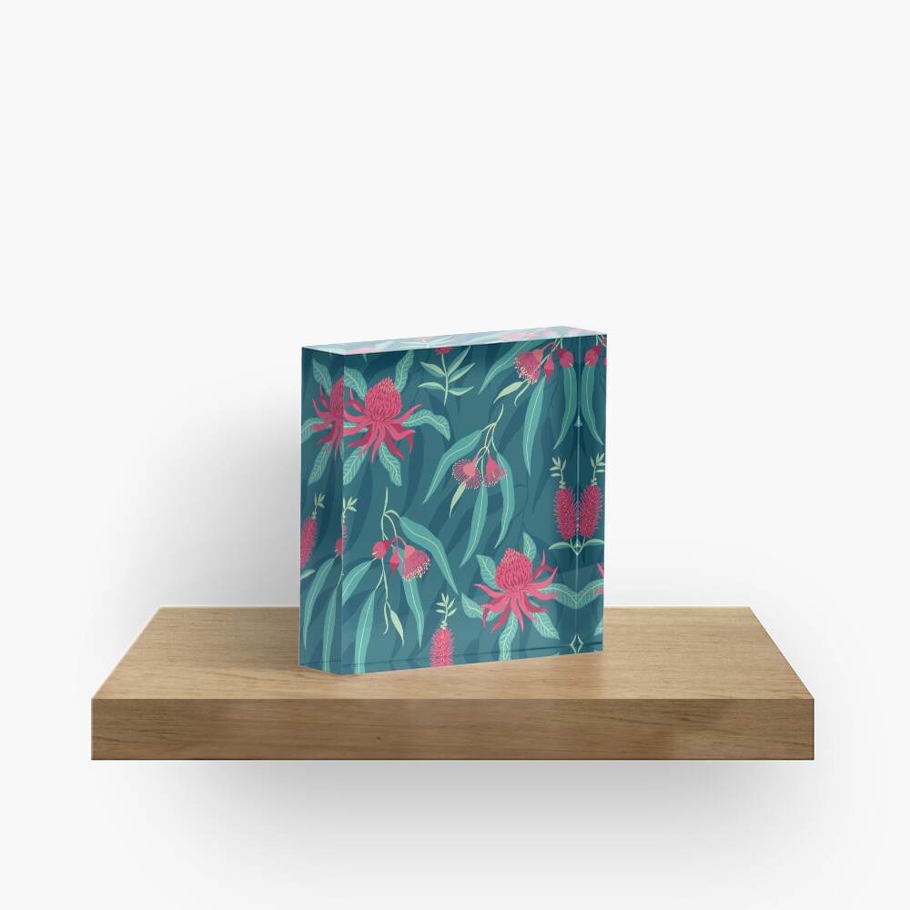 Australian Flora Acrylic Block