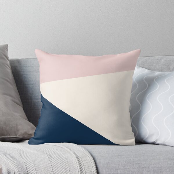 Item preview, Jag, Minimalist Angled Geometric Color Block in Navy Blue, Blush Pink, and Off-White designed and sold by kierkegaard.