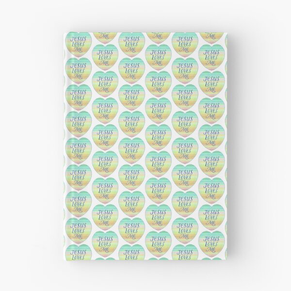 Item preview, Jesus Loves Me | Christian Quote | Multicolor Stripe designed and sold by KJVCalligraphy.