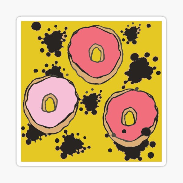 Doughnut Splat Sticker