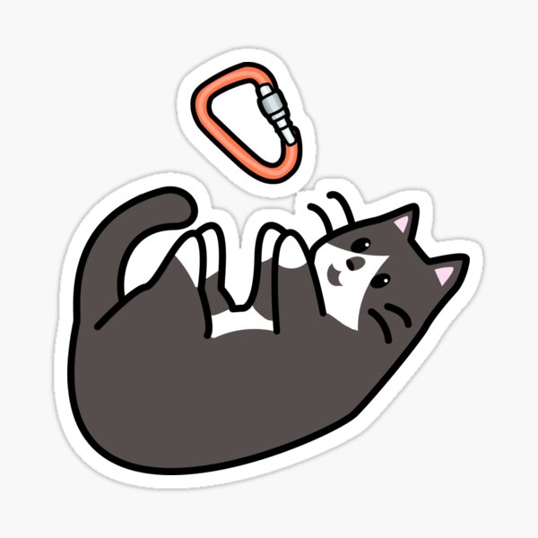 Carabiner Cat! - Maverick Sticker