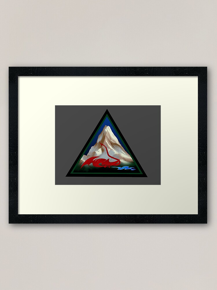 Smaug Lonely Mountain Lord Of The Rings Framed Art Print By Earial13 Redbubble