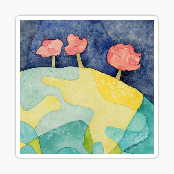 Pink Fig Trees Sticker