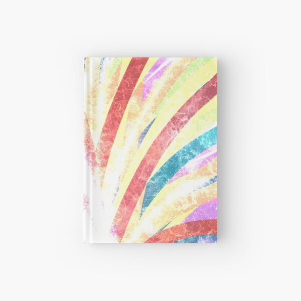 The Fountain - Striped Abstract Drawn Digital Art Hardcover Journal