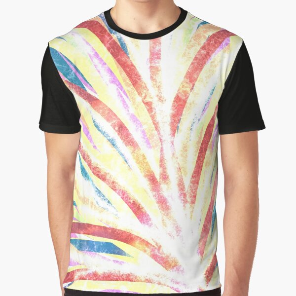 The Fountain - Striped Abstract Drawn Digital Art  Graphic T-Shirt