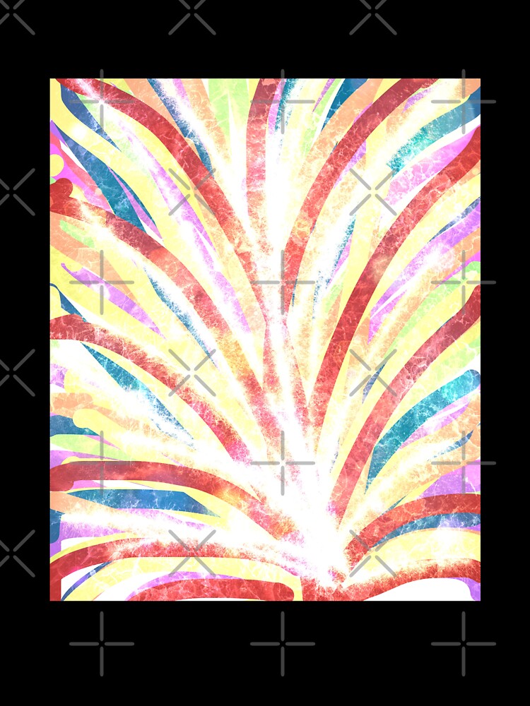 Thumbnail 7 of 7, Oversized T-Shirt, The Fountain - Striped Abstract Drawn Digital Art designed and sold by OneDayArt.